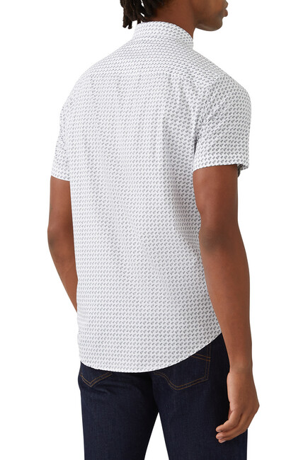 SS ALL OVER MICRO DRPS CASUAL SHIRT:NAVY MICRO DROPS AX:L